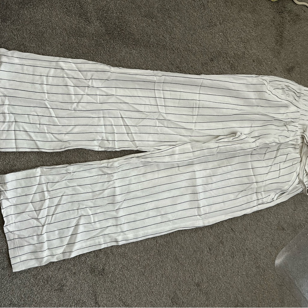 Sienna Sky White Pants with Black Stripes